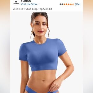 Yeoreo womens activewear crop top shirt size XS